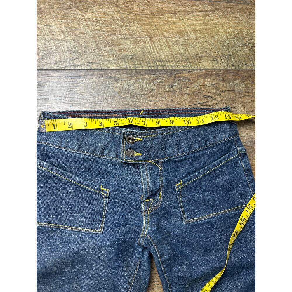 Y2K Von Dutch Low Rise Flare Jeans Indie Sleaze Denim 2000s Vintage - Picture 2 of 9
